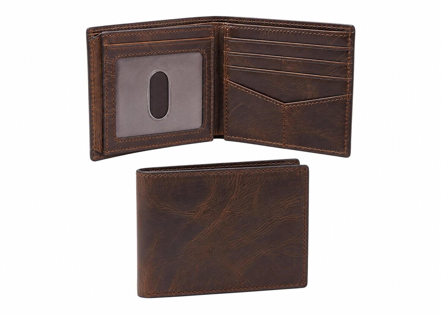Fossil Derrick Bifold, best budget pick among best travel wallets