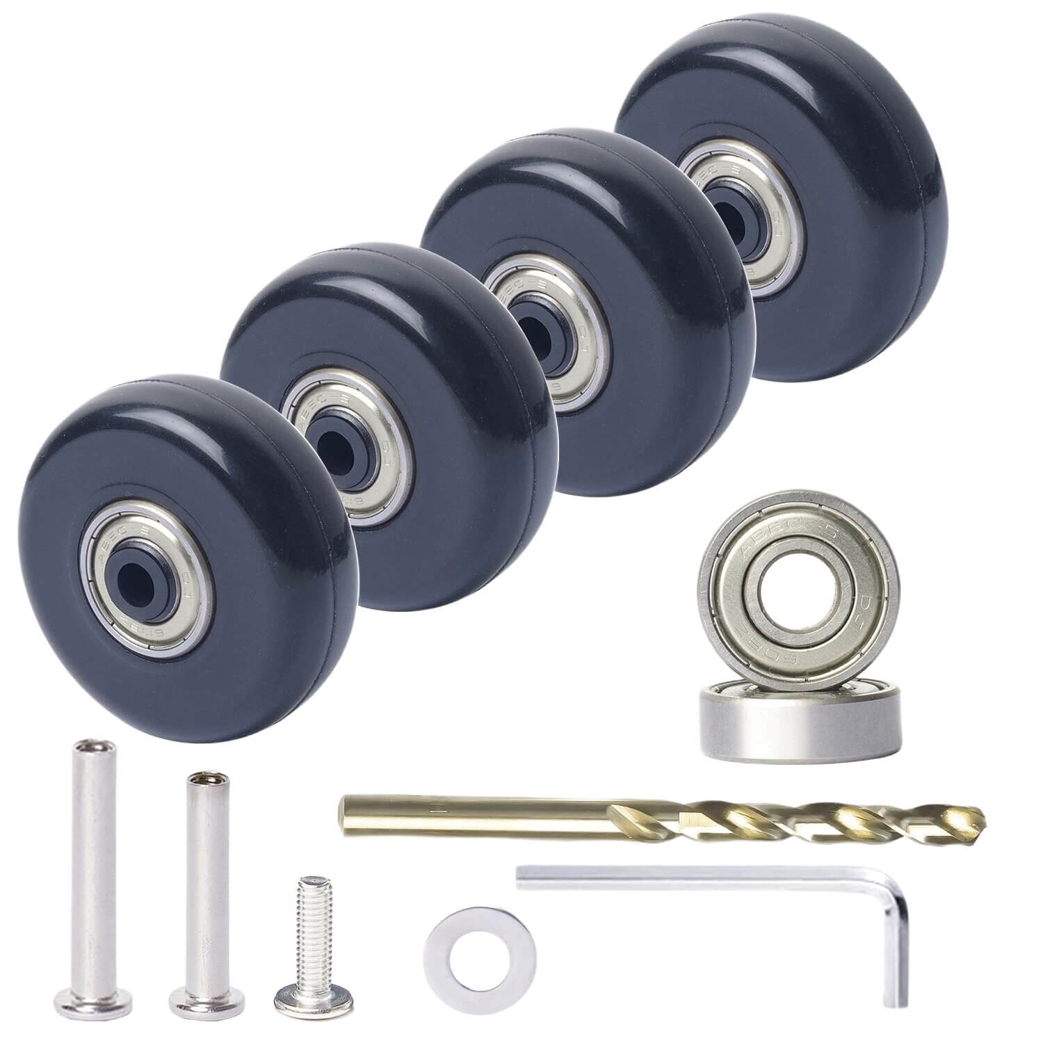 Luggage spinner wheel replacement kit