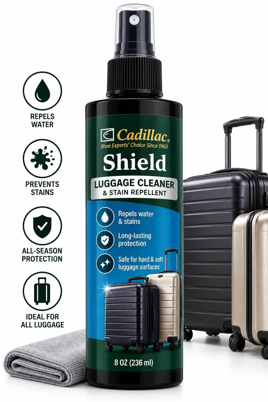 Fabric and stain protector spray for softside Samsonite luggage